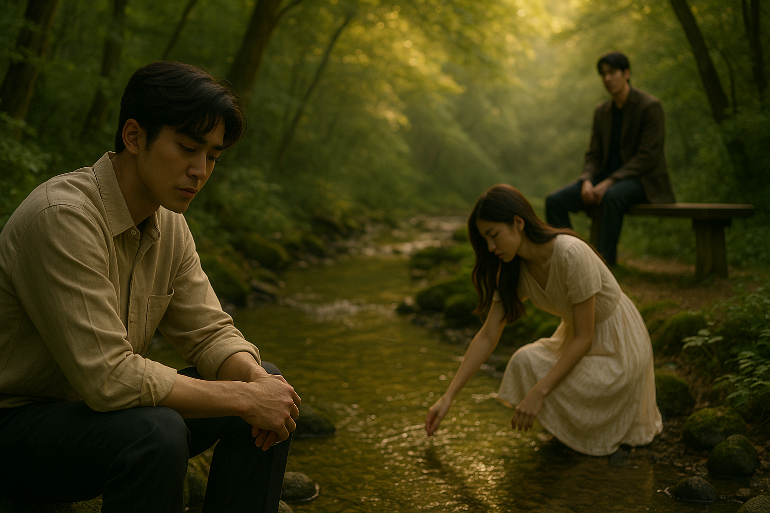 découvrez les destins entrelacés de rowoon, park seo ham et shin ye eun dans le captivant drame 'le ruisseau trouble'. plongez dans une histoire émouvante où amour, secrets et révélations s'entrelacent au cœur d'une intrigue fascinante.