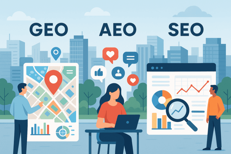 découvrez les concepts de geo et aeo, et explorez leurs différences essentielles avec le seo. apprenez comment ces approches peuvent influencer votre visibilité en ligne et améliorer votre stratégie de marketing digital.