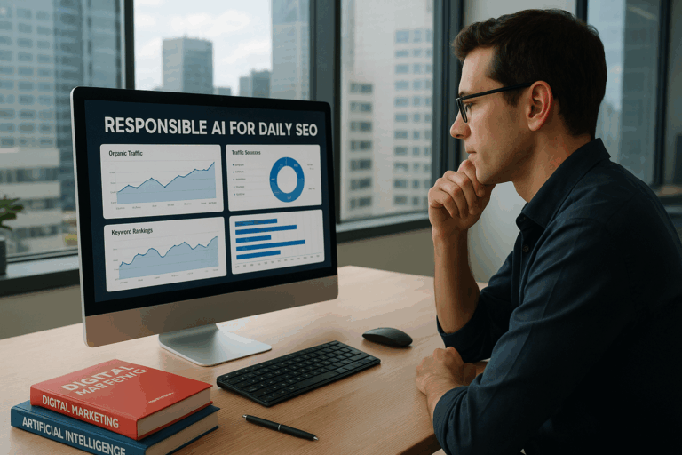 découvrez des stratégies tactiques efficaces pour intégrer l'intelligence artificielle de manière responsable dans votre seo quotidien. optimisez votre visibilité en ligne tout en respectant l'éthique numérique et en améliorant l'expérience utilisateur.